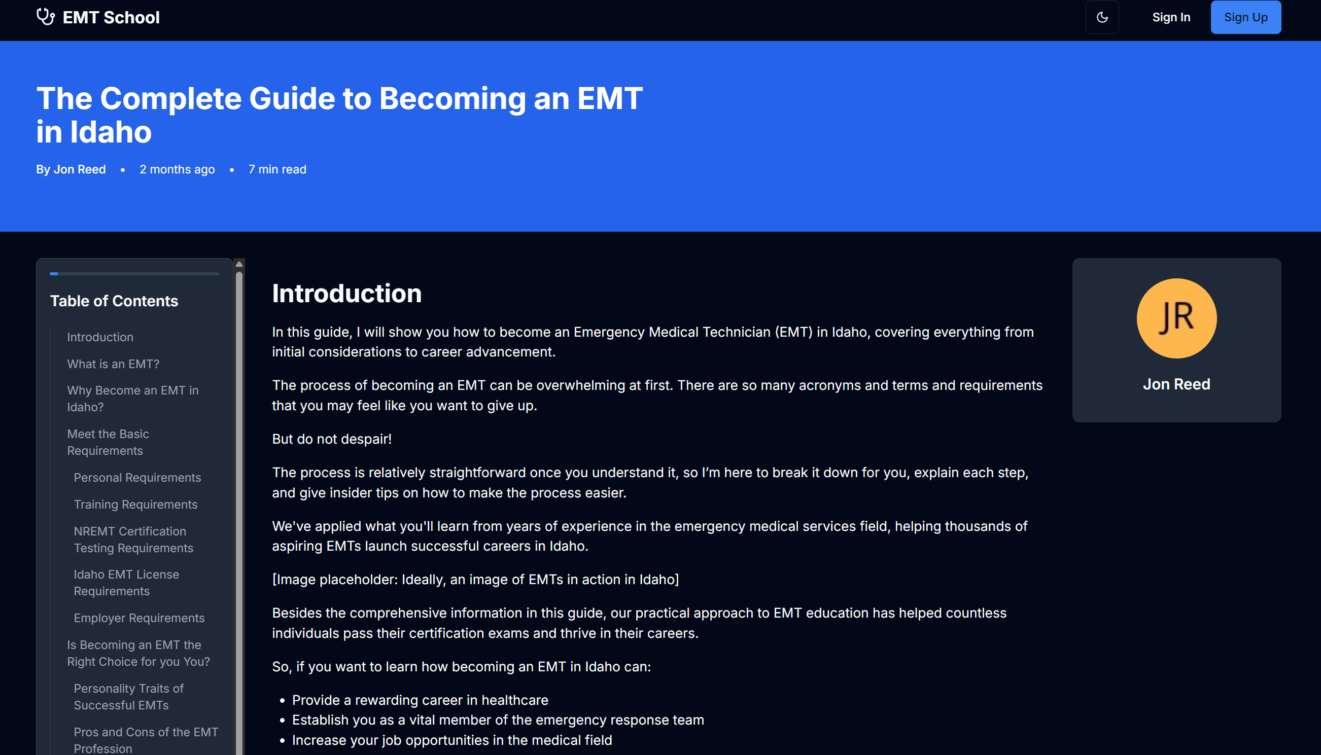 EMT School Review Platform - Screenshot 4